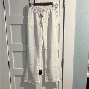 Roxy White Linen Pants